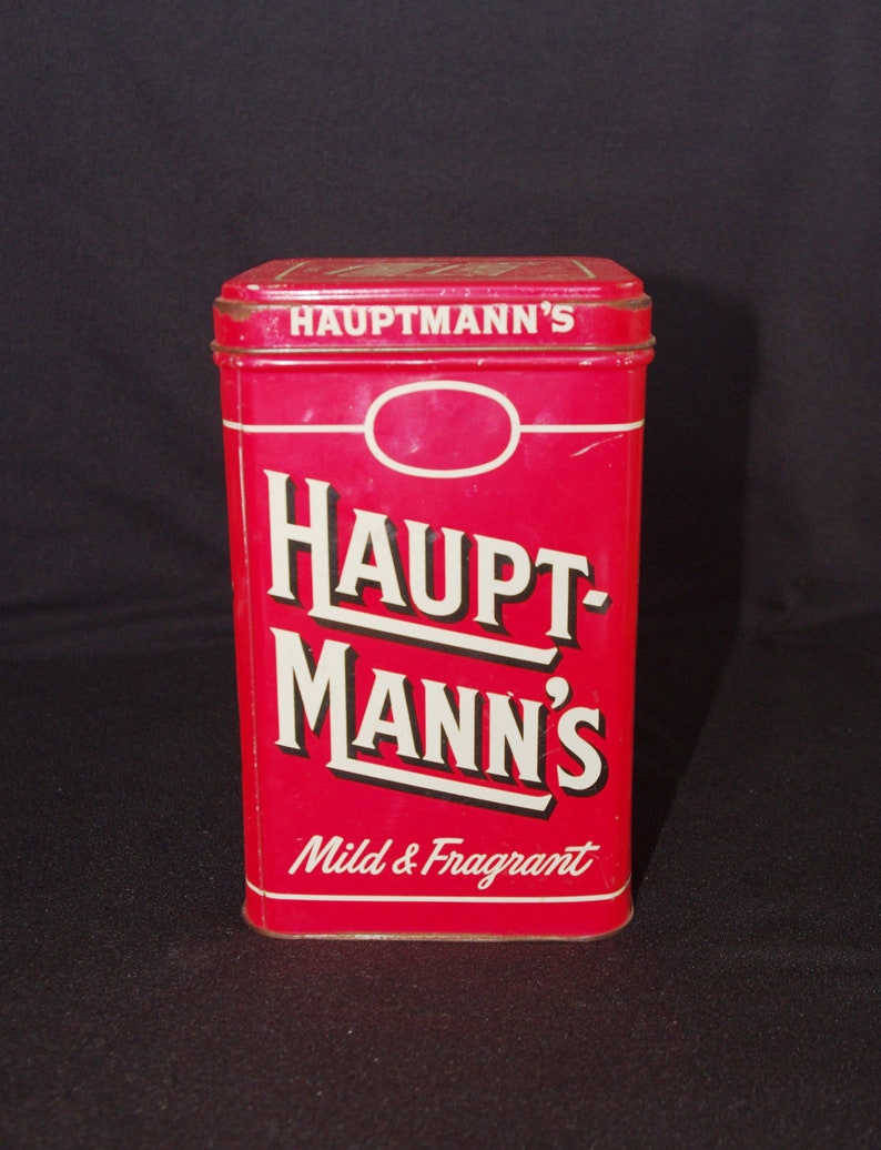 Vintage Cigar Tin: 1960's Hauptmann's Mild & Fragrant Square Cigar Tin image 5