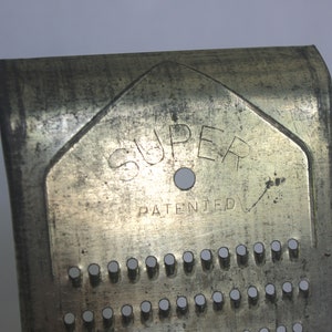 Vintage Shredder / Grater: &quot;Super&quot; Metal, Small Holes, Remark Mfg., 1950s