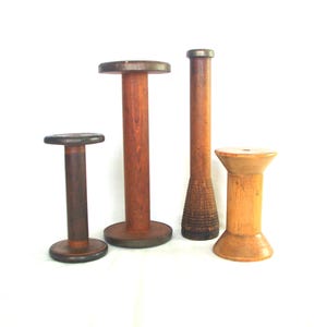 CHOICE - Antique Wooden Factory Bobbins / Spools, Early 1900s
