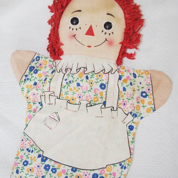 Vintage Toy Puppet: Raggedy Ann Hand Puppet, 1960s / 60s