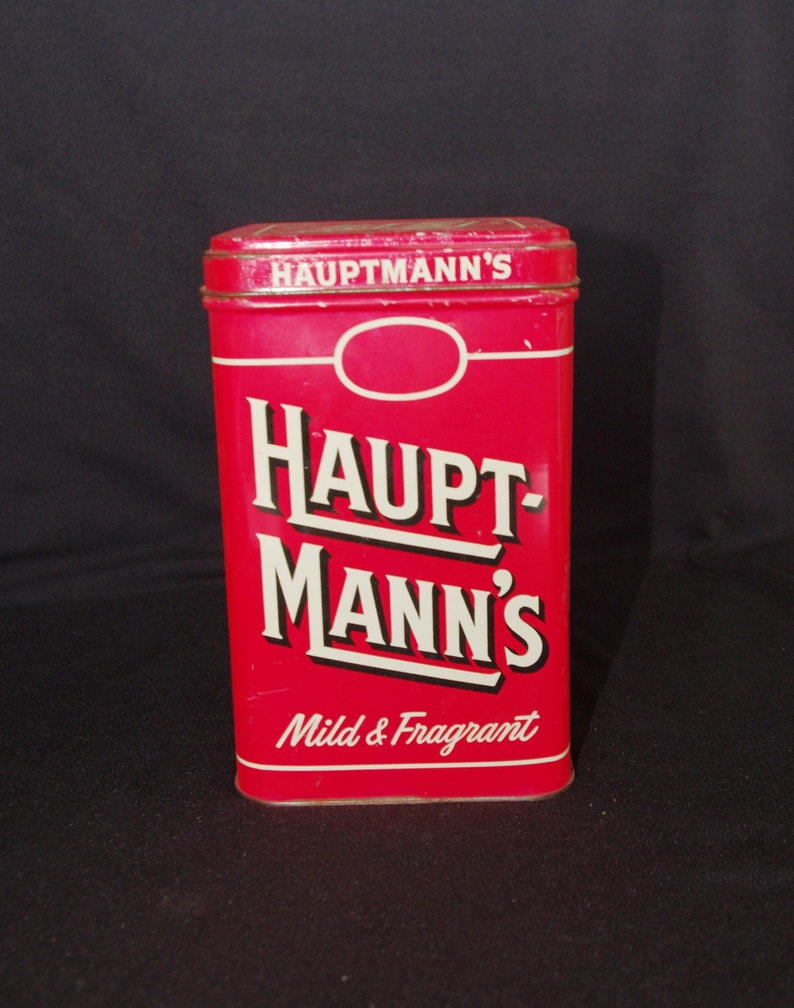 Vintage Cigar Tin: 1960's Hauptmann's Mild & Fragrant Square Cigar Tin image 3