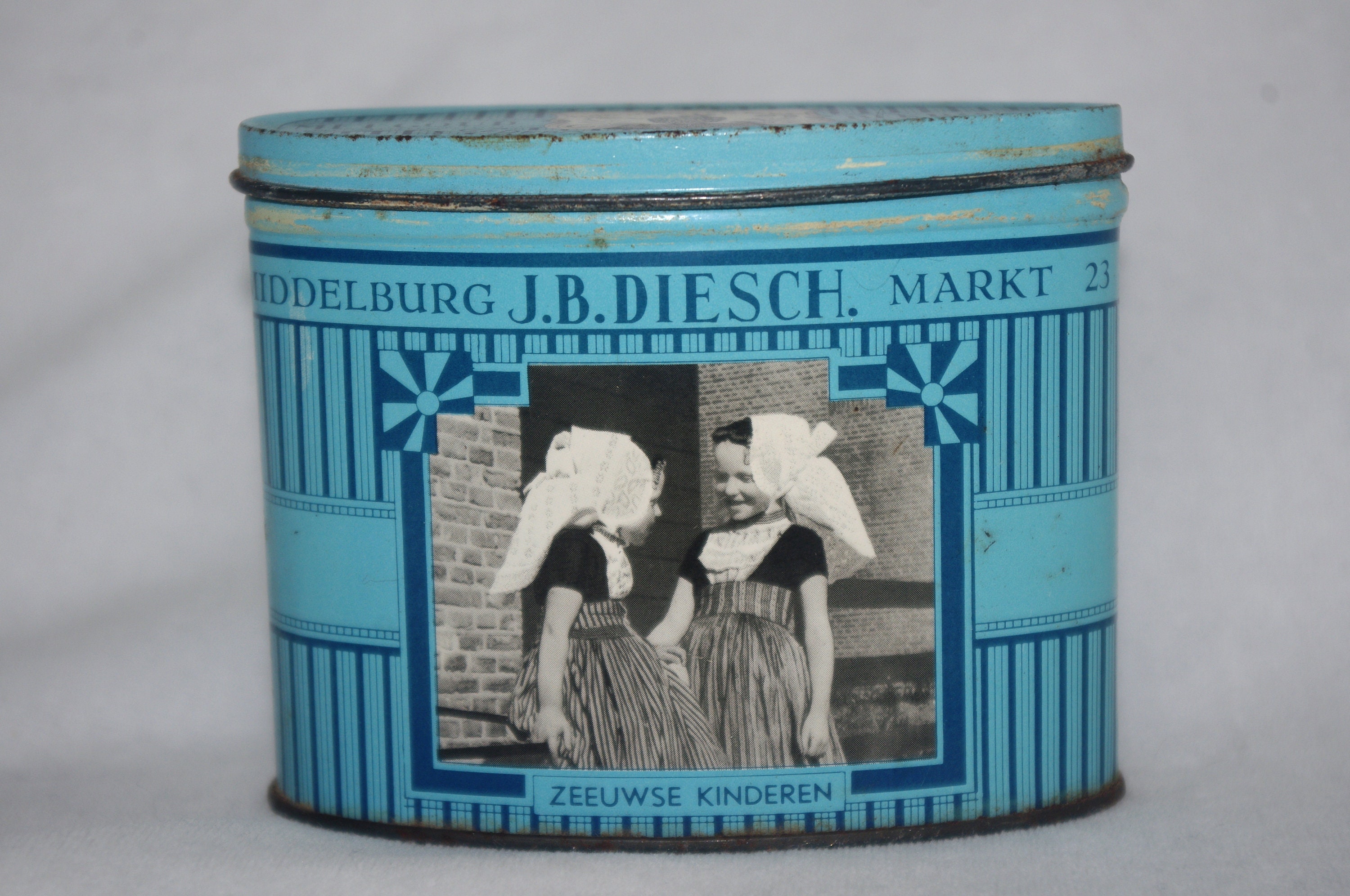 ヴィンテージ オランダ キャンディ缶: J. B. Diesch、ミデルブルク 