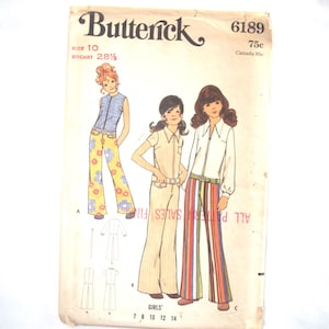 Vintage Pattern: 1970s Butterick #6189 Girls&#39; Jumpsuit, Sz. 10