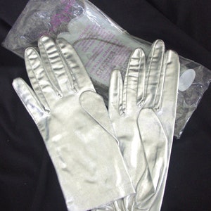 Silver Lame Evening Gloves - Etsy