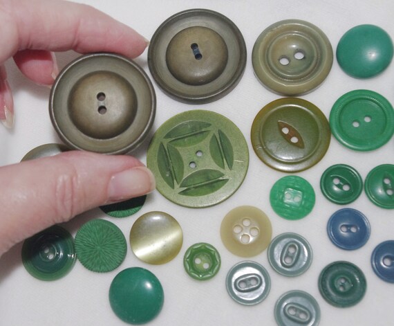 Lot De 9 Boutons Carrés Vintage - Plastique Marron 2 Tons - 28x28 Mm - Années 80, Occasion