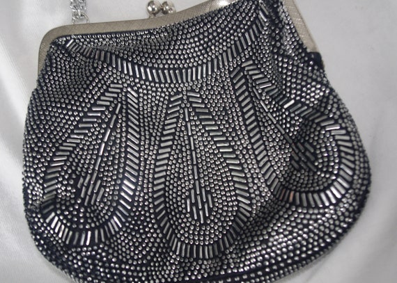 Vintage Handbag / Purse: 1960s "Hong Kong" Silver… - image 1