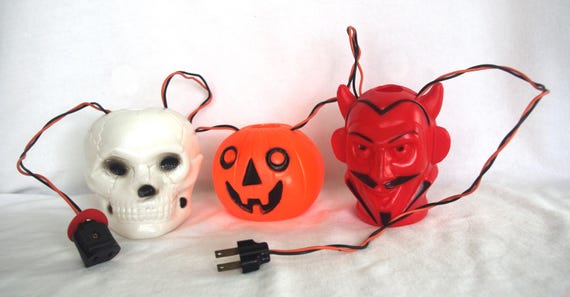 Vintage Halloween: RARE Peerless Blow Mold Lights / String Lights
