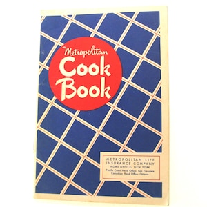Vintage Cookbook / Cook Book / Advertising Booklet: &quot;Metropolitan Cook Book&quot; Red, White, Blue, Feb. 1948 / 1940s / 40s