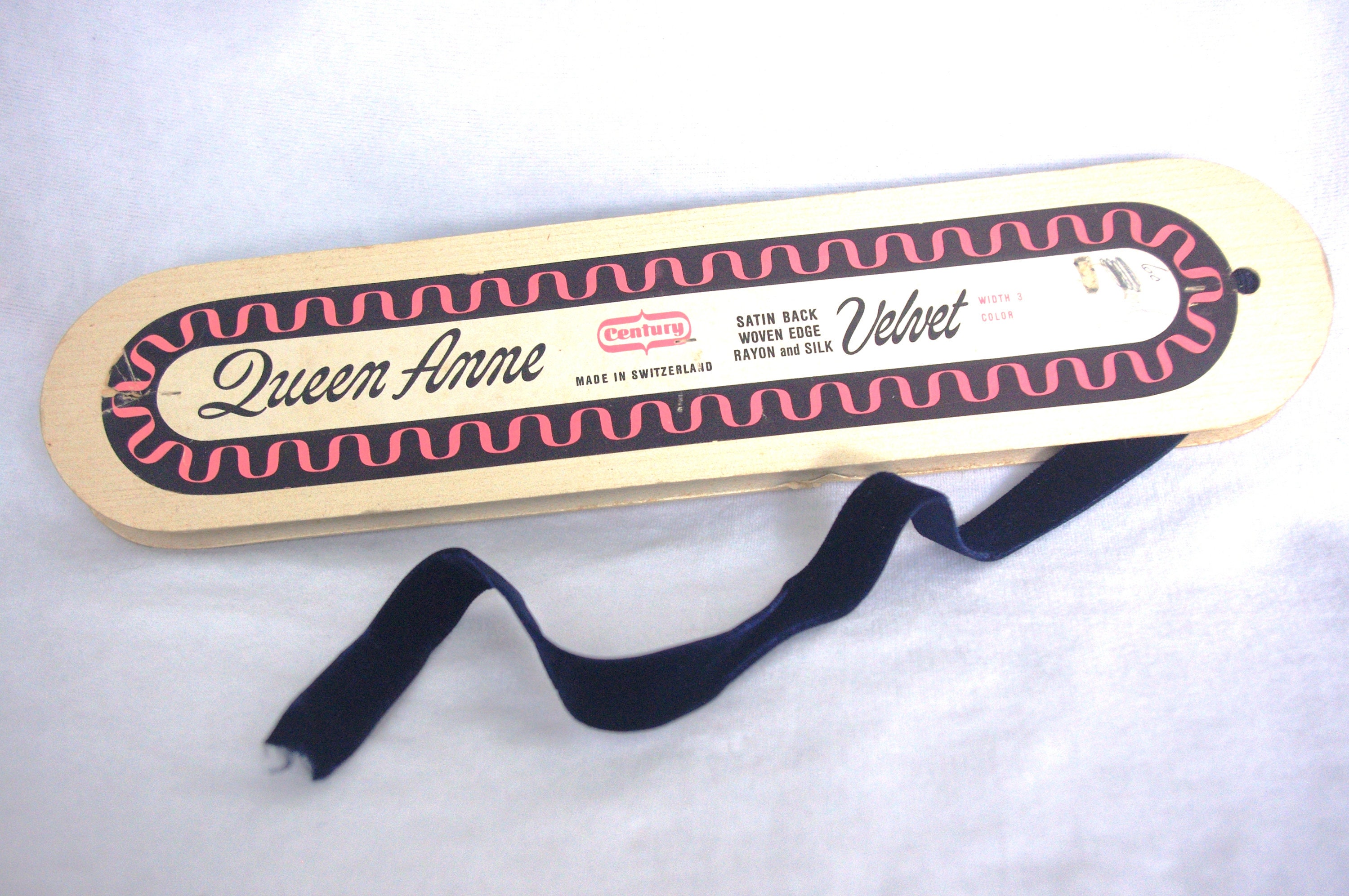 Vintage Velvet Cream Ribbon Trim 1.50 Wide by 70 inches Unsewn French -  Ruby Lane