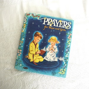 Vintage Whitman Children&#39;s Book: 1957 Tell-A-Tale Books &quot;Prayers for Boys and Girls&quot;