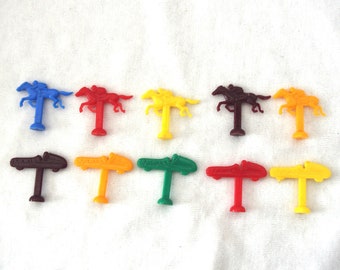 Choice: Five Vintage Hard Plastic Game Pieces - Horse Racing or Race Cars, 1960s
