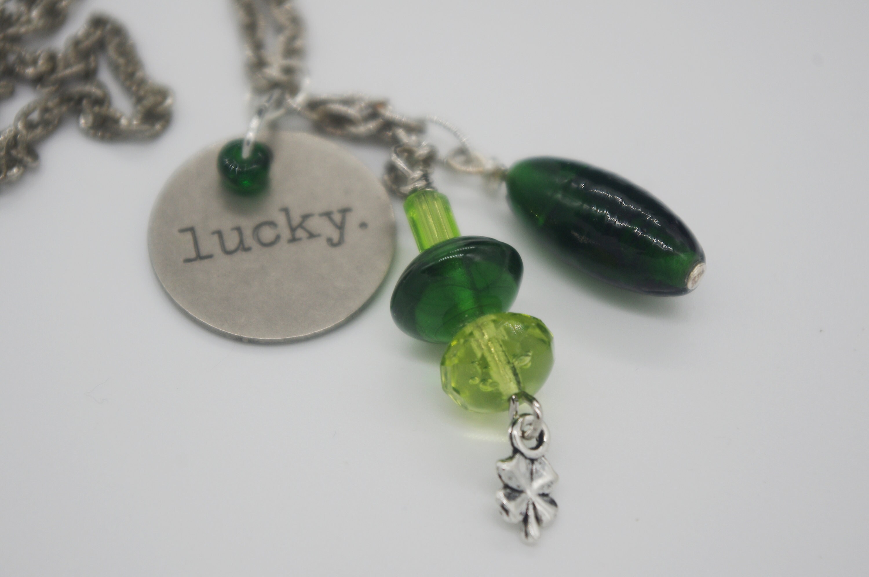 Collier Pendentif Vintage Signé Lucky Brand - Pierres Précieuses, Perles En Bois, Occasion