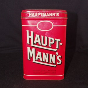 Vintage Cigar Tin: 1960's Hauptmann's Mild & Fragrant Square Cigar Tin image 4