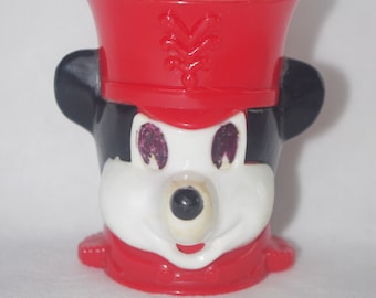 Vintage Mickey Mouse Cup: Band Leader, Hard Plastic, Walt Disney Productions, 1960s / 60s
