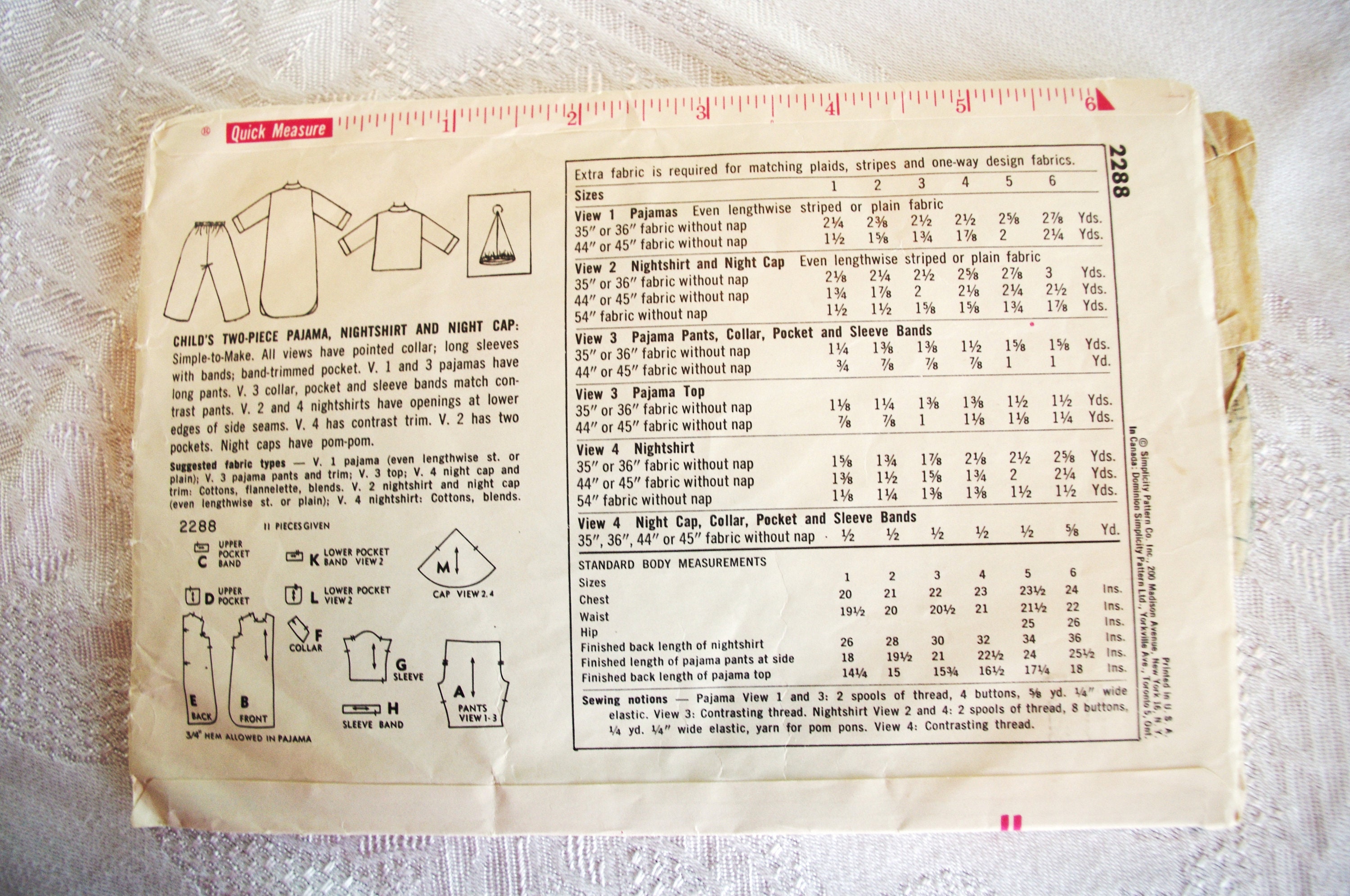 Vintage 1960s Simplicity Pattern: Child's Two-piece - Etsy