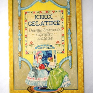 Vintage Advertising Knox Cookbook / Cook Book / Booklet: &quot;Knox Gelatine Dainty Dessert Candies Salads&quot; 1930