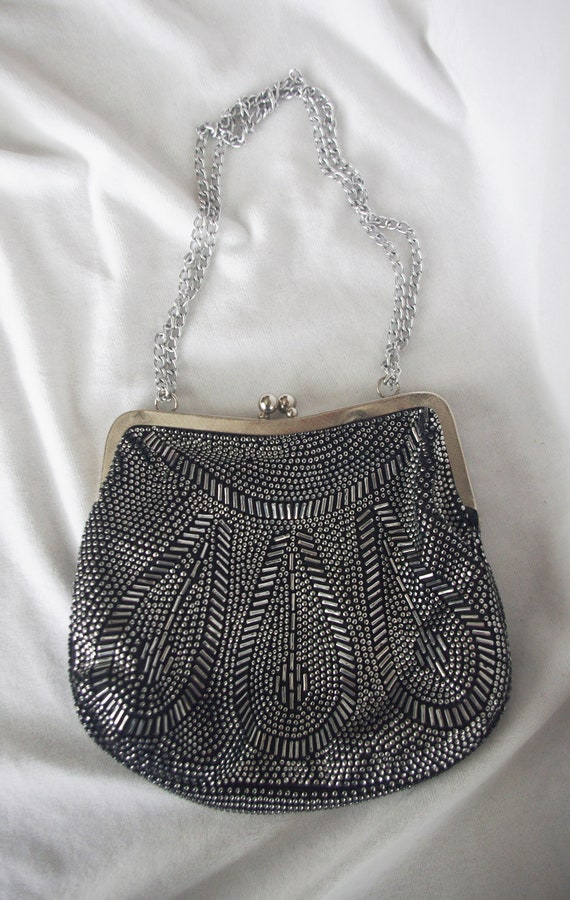 Vintage Handbag / Purse: 1960s "Hong Kong" Silver… - image 2