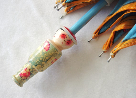 Vintage Small Child's / Doll Umbrella / Parasol: … - image 3