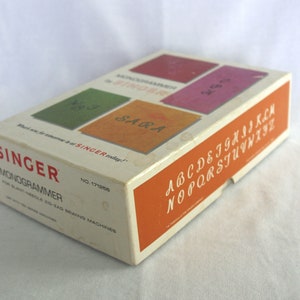 Vintage Nähen: Monogrammer by Singer Für Schrägnadel Zick-Zack Nähmaschinen, Nr. 1711256, von 1969