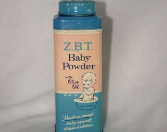 Vintage ZBT Babypuder mit Olivenöl Blechdose Werbedose Geschenkgröße