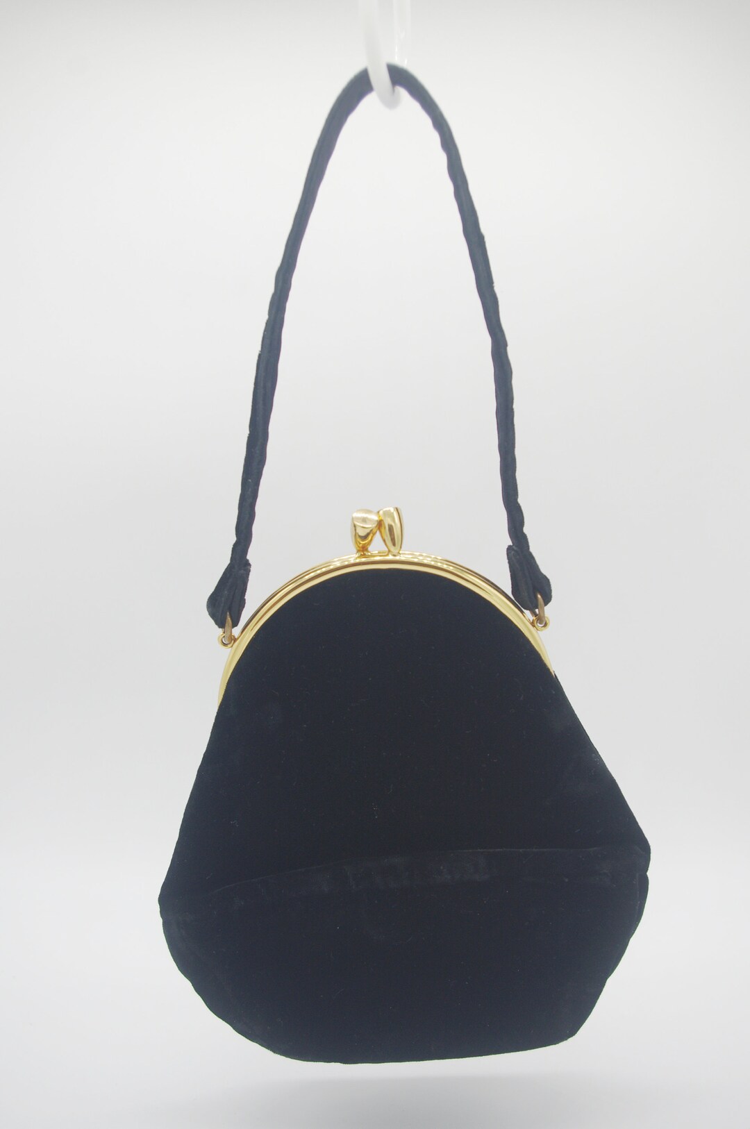 Vintage Evening Bag / Handbag / Purse 1940s Black Velvet Etsy