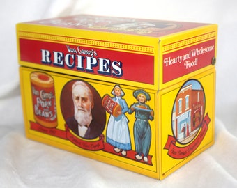 Vintage Tin Recipe Box: Van Camp's Recipes / Pork & Beans Limited Edition 1986