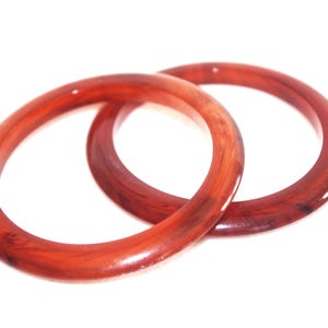 Two Vintage Bangle Bracelets: Tortoiseshell Tortoise Shell Lucite 1960s