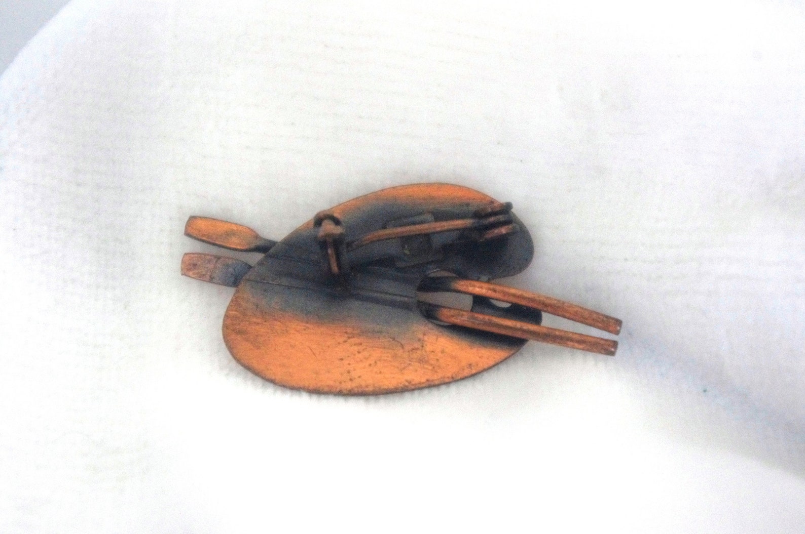 Vintage Small Brooch / Pin: Copper, Artist's Palette / Board, Modernist ...
