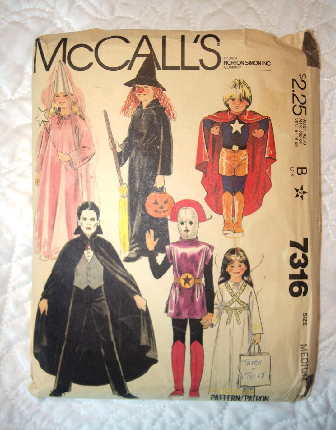 Vintage Pattern Mccalls Kid's Halloween Costumes Etsy