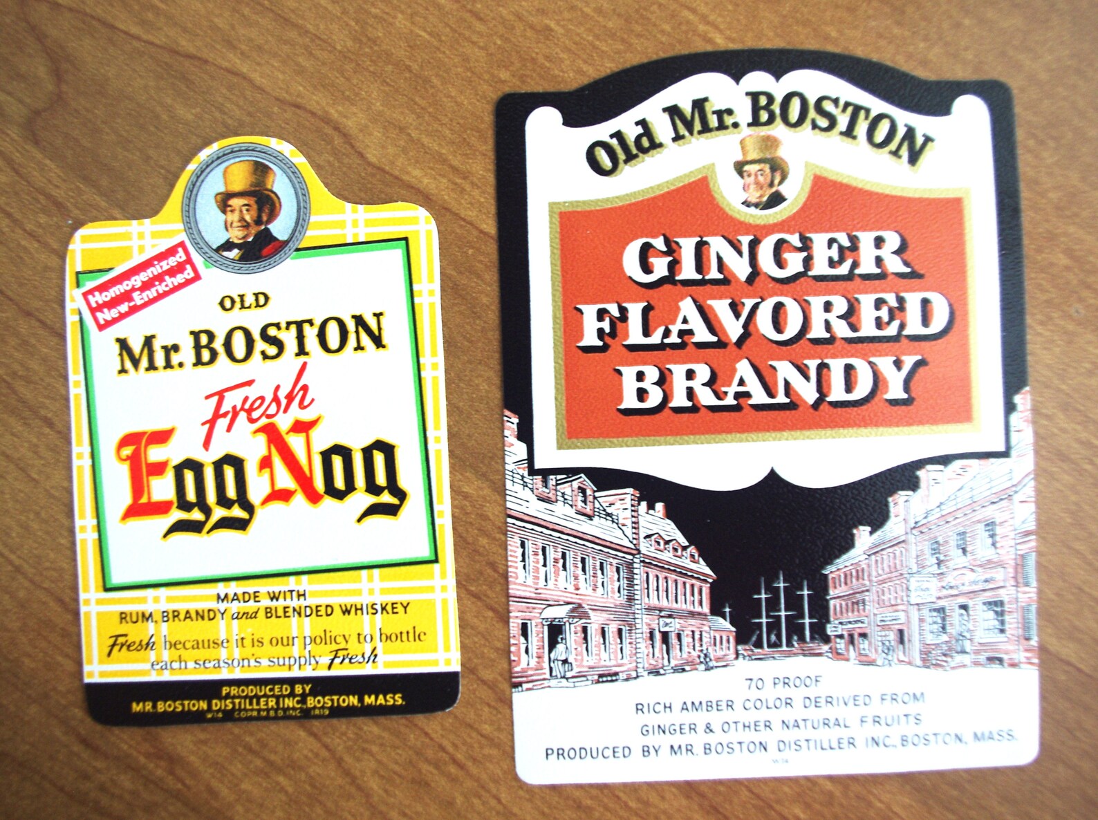 6 Vintage Liquor Bottle Labels Old Mr. Boston Brandy Sloe Etsy