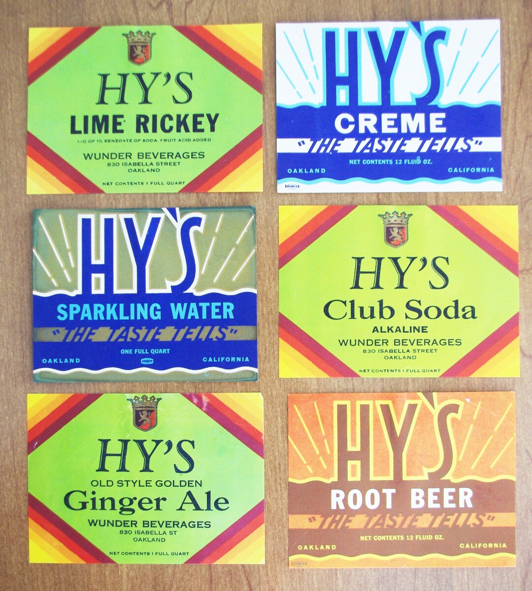 6-vintage-soda-bottle-labels-hy-s-lime-rickey-sparkling-etsy