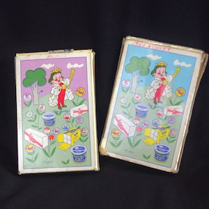 Vintage reclame speelkaarten Kavel: twee complete kaartspellen - Quality Dairy, St. Louis, King Mascot w/ Products, jaren 60