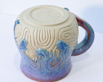 Hand-Carved Monet Inspired Mug