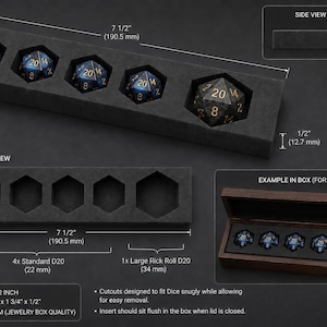Custom D20 Dice Box Foam Inserts