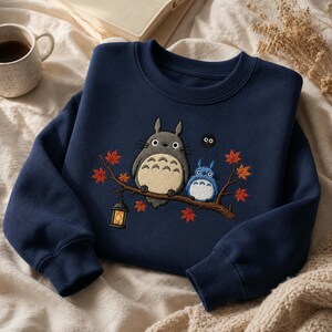 Autumn Forest Spirit Embroidered Sweatshirt, Cute Woodland Shirt, Fall Gift for Nature Lovers
