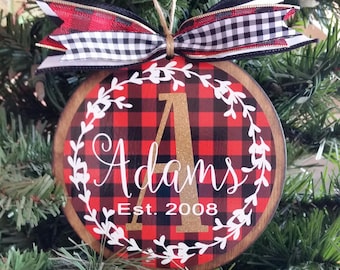 personalized buffalo plaid christmas ornament handmade custom ornament buffalo plaid decor - Buffalo Check Christmas Decor personalized buffalo plaid christmas ornament handmade custom ornament buffalo plaid decor - Buffalo Check Christmas Decor