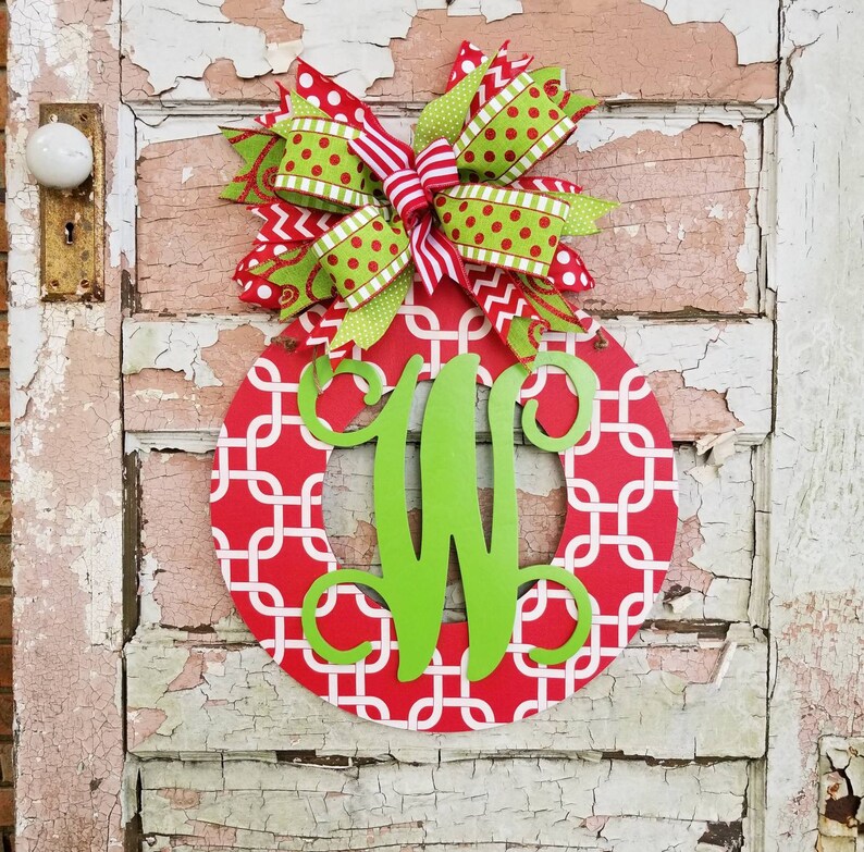 Christmas Wreath With Initial 