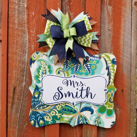 Teacher Door Hanger Teacher Classroom Decor Back To School Teacher Gift Personalized Gift For Teacher