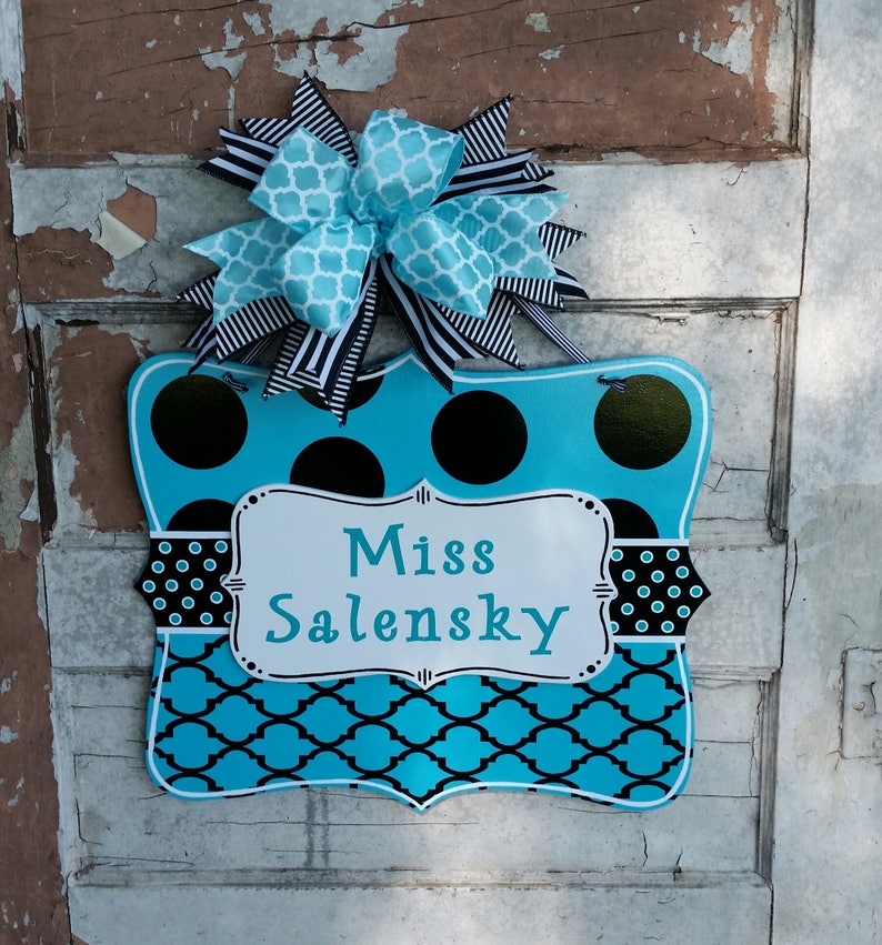 Teacher Door Hanger Classroom Decor Front Door Sign Summer Etsy