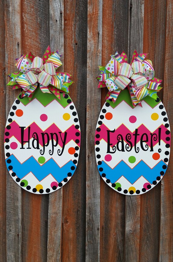 Happy Easter Door Hanger For Double Doors Spring Decor Etsy