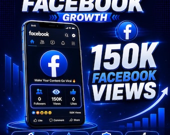 150K Facebook Views | Facebook Views Promotion | Social Media Growth Guide