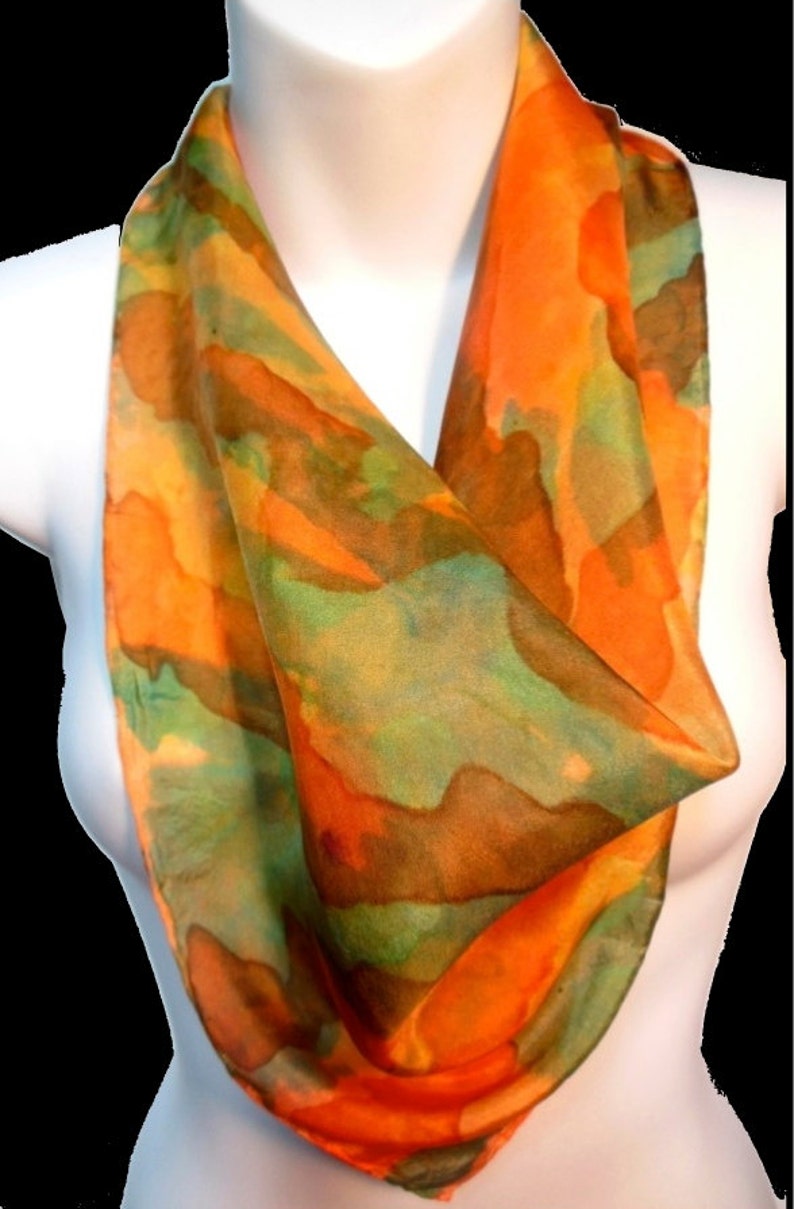 orange green scarf