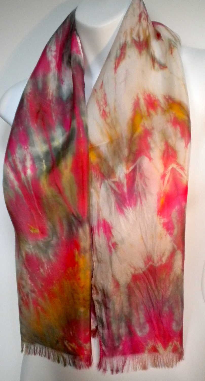 Sophisticated Accessories SILK SCARF / Hand Painted Silk Etsy