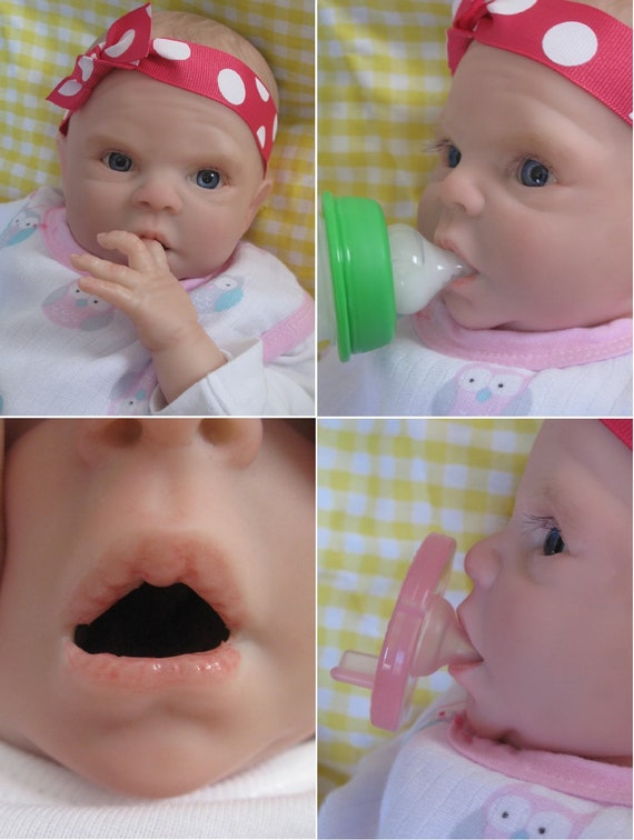 reborn baby girl open mouth