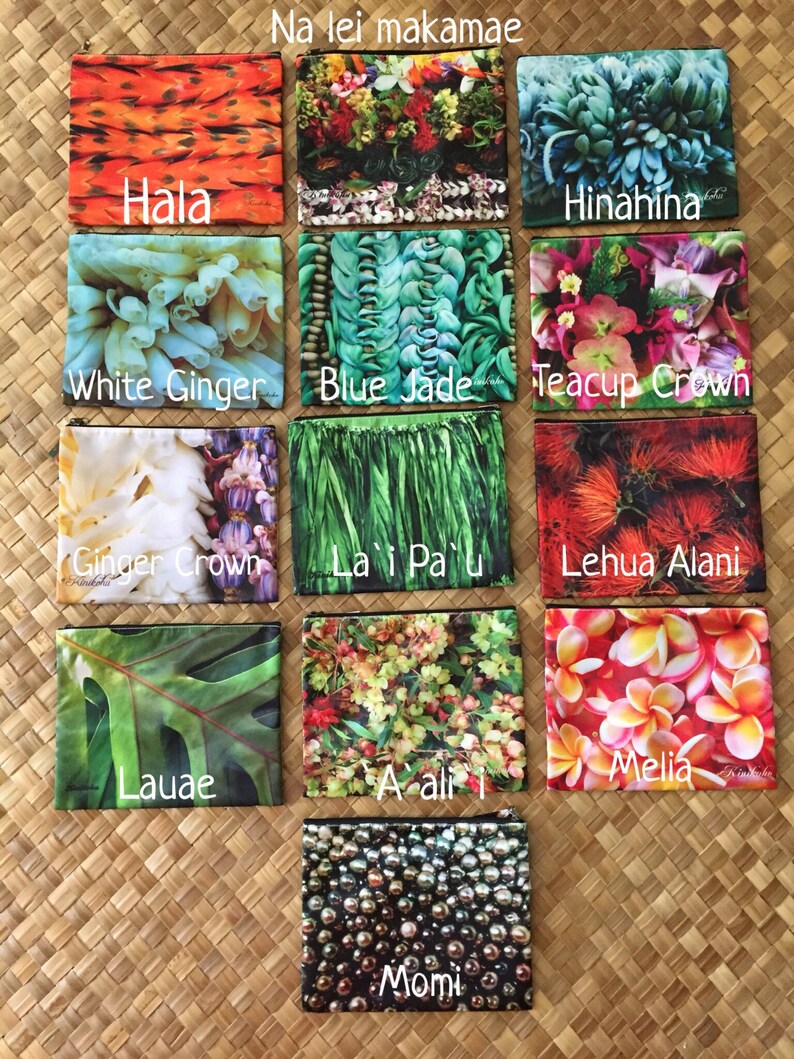 8x10 Lei Art Deluxe clutch with interior pocket Polyester