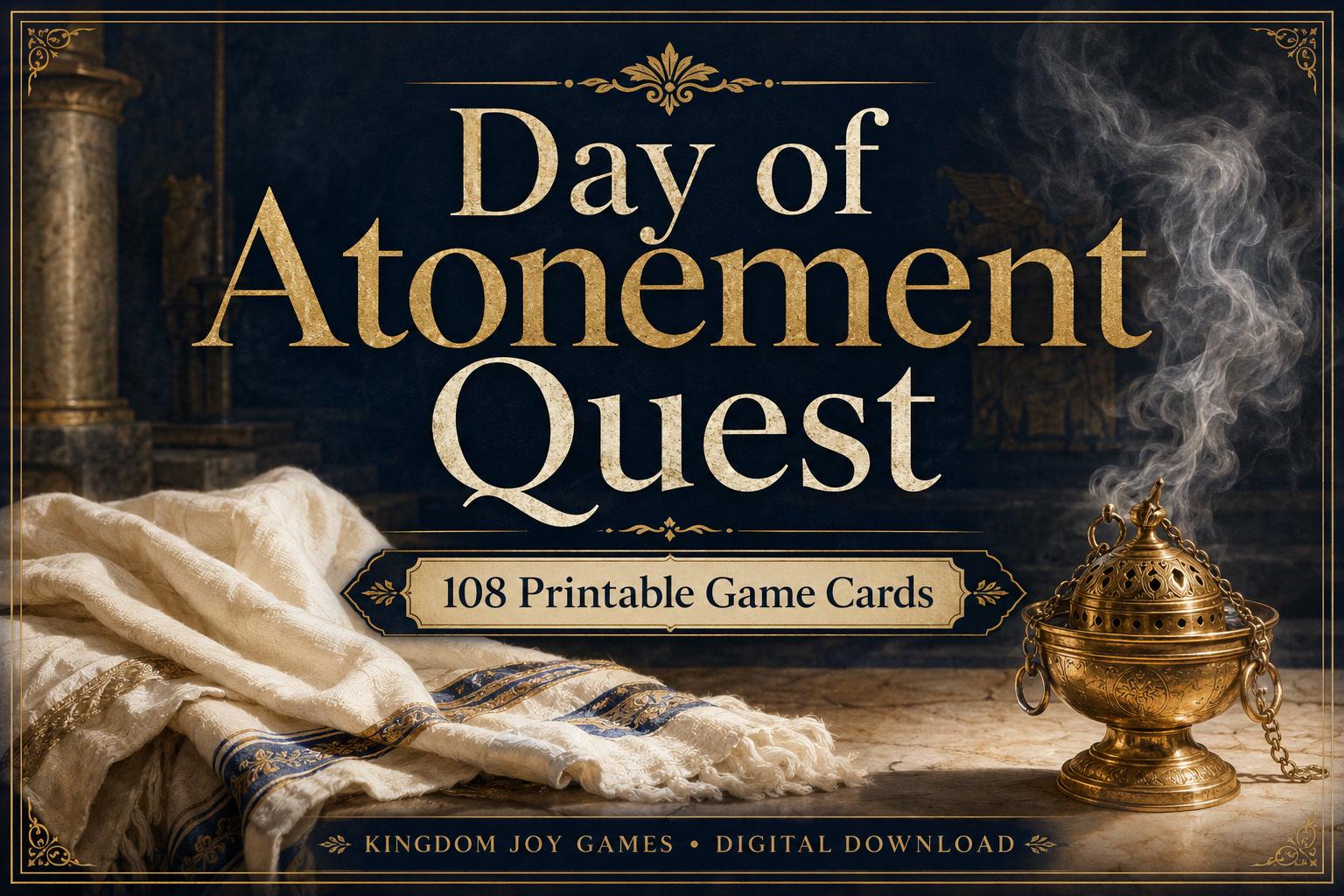 Day of Atonement Quest Bible Game, Leviticus Christian Family Game, Printable Digital Download cover