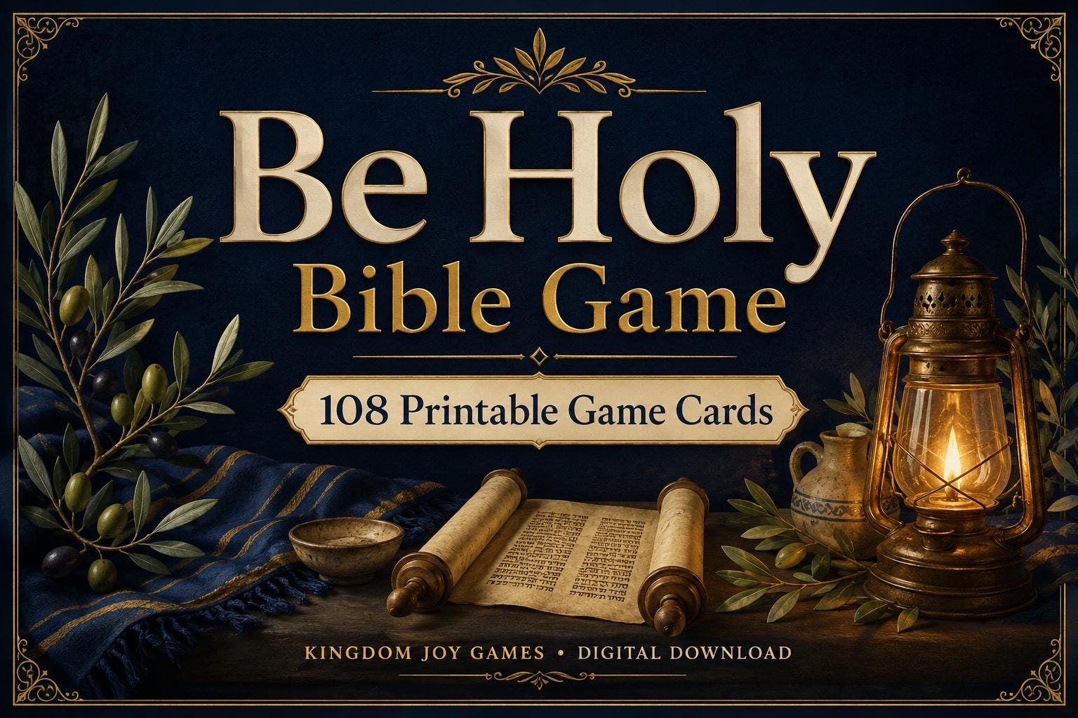 Be Holy Bible Game, Leviticus Christian Family Study, 108 Cards (Digital Download) cover
