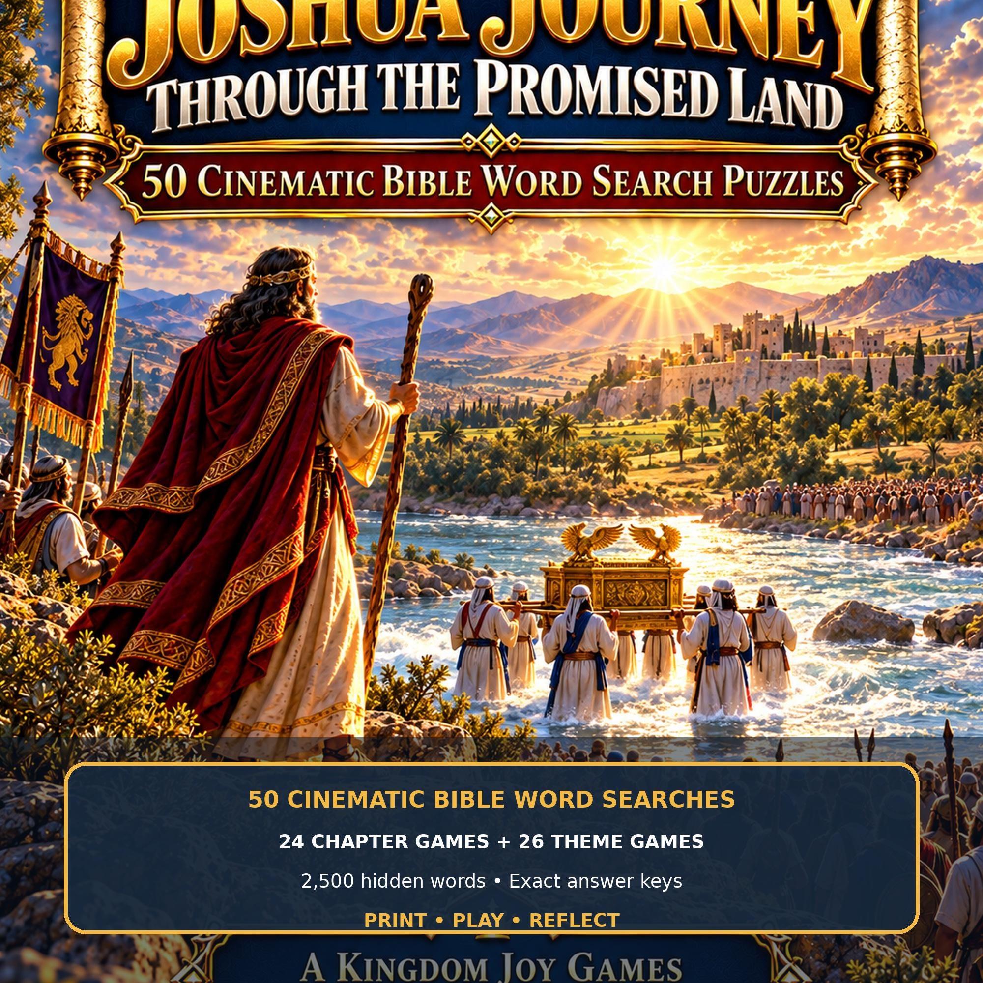 Cinematic Joshua Bible Word Search Puzzles | 50 Hidden Words (Digital Download) cover