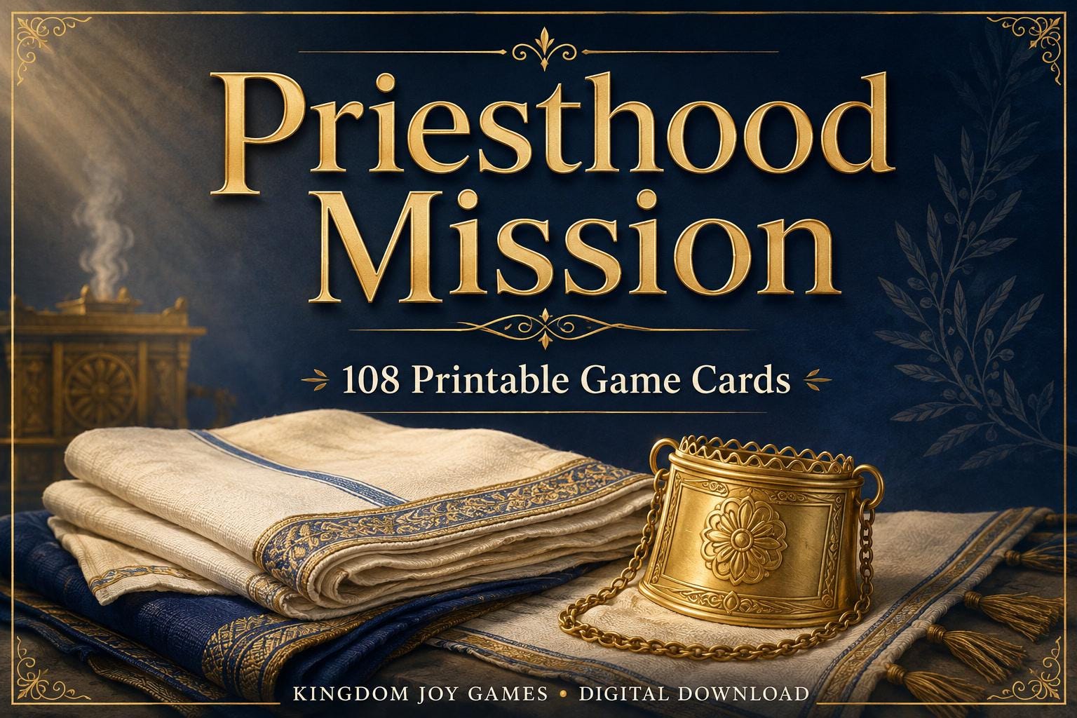 Priesthood Mission Bible Game, Leviticus Christian Family Game, Sunday School Printable, Digital Download cover