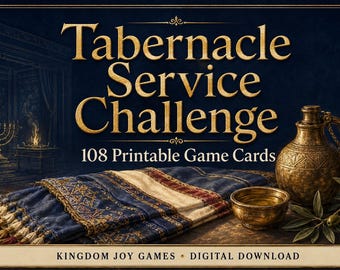Juego bíblico "Desafío del Servicio del Tabernáculo", actividad imprimible sobre Levítico (descarga digital)